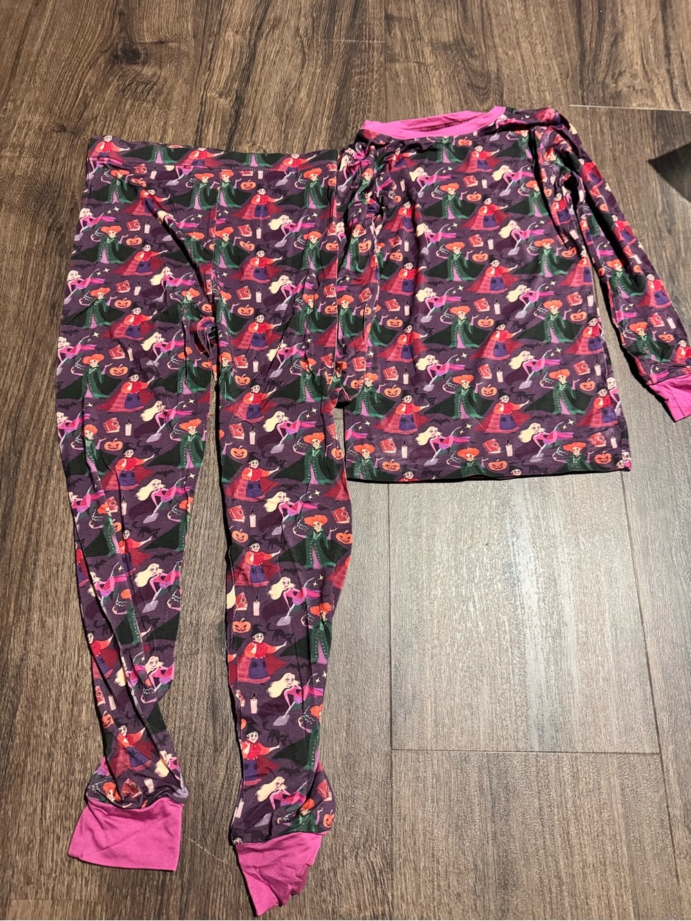 NEW Girls Bamboo Hocus Pocus Halloween Character Pajama Set Size 6/7
